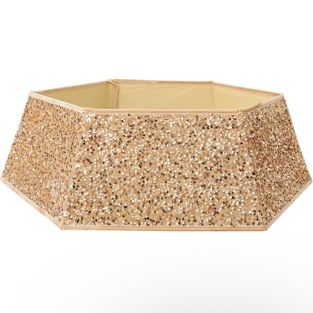 New Gold Holiday Tree Skirt